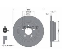 2x PAGID Bremsscheibe voll Ø300mm für Mercedes-Benz V-Klasse W447 Vito Kasten