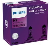 2x PHILIPS VisionPlus +60% H7 12V/55W für RENAULT SAFRANE II BMW 6er E63 E64