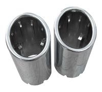 2x Premium Edelstahl Endrohre Auspuff Original Qualität 78-84mm viele Fahrzeuge