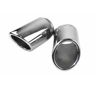 2x Premium Endrohre Chrom Rund Auspuff in Original Qualität für viele Fahrzeuge