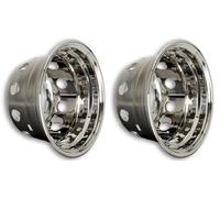 2 Radauskleidungen 22,5" Edelstahl Radkappen Auskleidung LKW Zwillingsbereifung