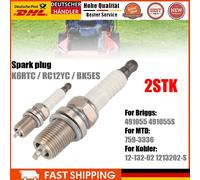 2x RC12YC BK5ES Zündkerze für Briggs & Stratton OHV Motor 792015 491055 691043