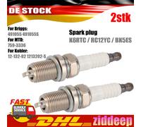 2x RC12YC BK5ES Zündkerze für Briggs & Stratton OHV Motor 792015 691043 491055·