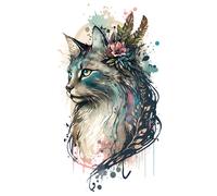 2X Riesiger XXXL 40X40 cm Autoaufkleber Sticker Katzen LINKS UND RECHTS