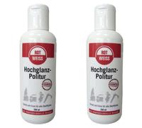 2x Rot-Weiss Hochglanz Politur Auto-Politur Lack-Politur Polish Hand + Maschine