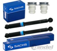 2x SACHS GASDRUCK STOßDÄMPFER HINTERACHSE + PROTECTION KIT für VW CADDY III