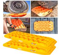 2x Sandbleche Tracks Berge Board Offroad Traktionshilfe Anfahrhilfe Orange 106cm