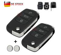 2X Schlüssel Gehäuse für VW Passat Golf 5 Tiguan Eos Caddy Touran Crafter Skoda