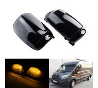 2x schwarze Linse Außenspiegel LED spiegel blinker für Ford Transit MK8 V363 13+