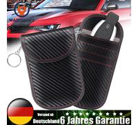 2X Signalblockiertasche Keyless Go Schutz Autoschlüssel + Haken Sicherungskette