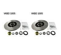 2x SKF BREMSSCHEIBEN 226mm VOLL HINTEN passend für SEAT TOLEDO VW CORRADO GOLF P