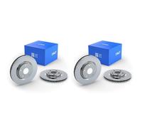 2x SKF BREMSSCHEIBEN 256mm passend für AUDI A1 SEAT IBIZA SKODA FABIA KAMIQ