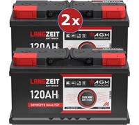 2x Solarbatterie 12V 120AH 24V AGM Batterie Wohnmobil Boot Versorgung Akku 240Ah