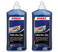 2x SONAX 02962000 Polish & Wax Color blau Politur und Wachs Autopolitur 500ml