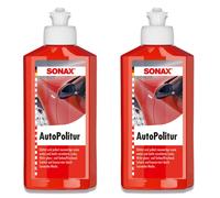 2x SONAX 03001000 AutoPolitur Außen Lack Autopolitur Buntlack Metalllack 250 ml