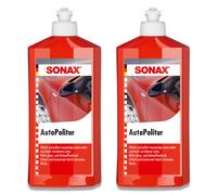2x SONAX 03002000 AutoPolitur Außen Lack Autopolitur Buntlack Metalllack 500 ml