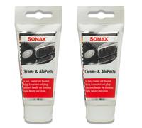 2x SONAX 03080000 Chrom und Alu Paste Politur Politurpaste 75 ml