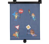 cartrend Sonnenschutz-Rollo HERO, schützt vor Hitze und UV-Strahlen, mit Saugnapf, buntes Design für Kinder, 2er Set, blau
