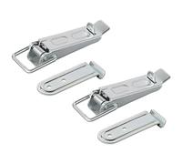 2x Spannverschluss Exzenterverschluss verstellbar 92 x 30 mm inkl. Gegenhalter, Anhänger Kistenverschluss Stahl