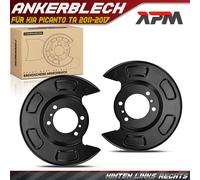 2x Spritzblech Bremsscheibe Hinten Links Rechts für KIA Picanto TA 2011-2017