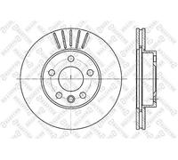 2x STELLOX Bremsscheibe Vorderachse belüftet Ø280mm für VW Transporter IV Bus