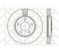 2x STELLOX Bremsscheibe Vorderachse belüftet Ø281mm für Chrysler Voyager IV RG