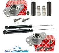 2x Stossdämpfer + Febi Domlager + Service-Kit Schrauben für AUDI A3 VW GOLF 5, 6