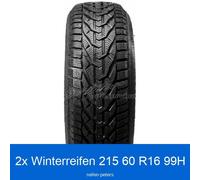 2x Taurus Winter 3PMSF XL 215/60 R16 99H Winterreifen | 63968