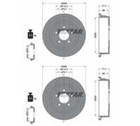 TEXTAR Bremstrommel 94028100 für DODGE Chrysler