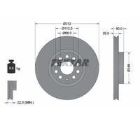 TEXTAR 92120505 - Bremsscheibe - PRO+