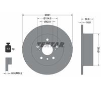 TEXTAR Bremsscheibe PRO hinten rechts links voll 281mm für LEXUS TOYOTA 92257803