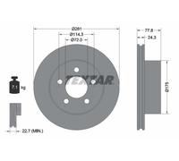 2x TEXTAR Bremsscheibe PRO 92186803