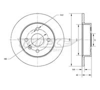 2x TOMEX Brakes Bremsscheibe TX 70-23 für GTC CHEVROLET A04 OPEL ASTRA CC T98