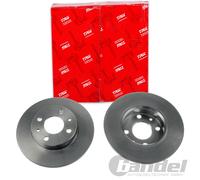 2X TRW BREMSSCHEIBEN 240,5mm VOLL HINTEN VORNE PASSEND FÜR ABARTH 500 500C ALFA