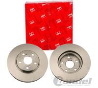2X TRW BREMSSCHEIBEN 260mm BELÜFTET VORNE PASSEND FÜR TOYOTA AVENSIS | DF4046