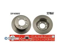 2x TRW DF4088S Bremsscheibe MERCEDES BENZ G-Klasse Sprinter VW LT hinten