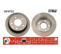 2x TRW DF4752 Bremsscheibe für FIAT CITROEN PEUGEOT Bremsscheiben