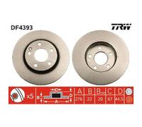 2x TRW Scheibenbremse vorne 25987073