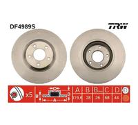 2x TRW Scheibenbremse vorne 26050097 150690 402069828R 40206JY01A 40206ET01A