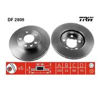 2x TRW Scheibenbremse vorne 26051004 646920 7D0615301C 7D0615301A 701615301F