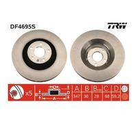 2x TRW Scheibenbremse vorne 26192081