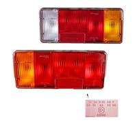 2x Universal Rückleuchten Heckleuchten Links Rechts für Fiat Ducato Peugeot Boxer Citroen Jumper Iveco Daily Anhänger Wohnmobil LKW Pritsche Transporter E-Prüfzeichen 5-Polig Bremslicht Blinker Nebels