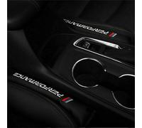 2x Universal Schwarz Autositz Lücke Lückenfüller Pad PU Leder für BMW 3 5 7 X3