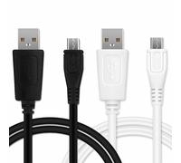 2x USB Kabel für TomTom Rider 550 Go Premium Via 1505M Ladekabel 1A schwarz/weiß