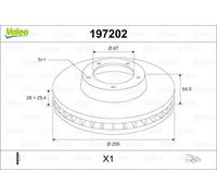 2x VALEO 197202 Bremsscheibe für MERCEDES-BENZ