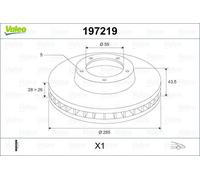 2x VALEO 197219 Bremsscheibe für CITROËN FIAT LANCIA PEUGEOT