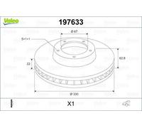 2x VALEO 197633 Bremsscheibe für MERCEDES-BENZ