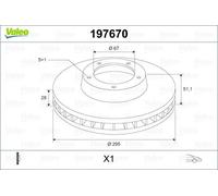 2x VALEO 197670 Bremsscheibe für MERCEDES-BENZ