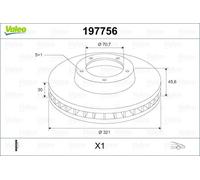2x VALEO 197756 Bremsscheibe für OPEL