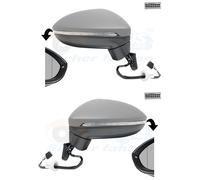 2X VAN WEZEL AUßENSPIEGEL SPIEGEL GRUNDIERT LINKS+RECHTS passend für VW TOURAN